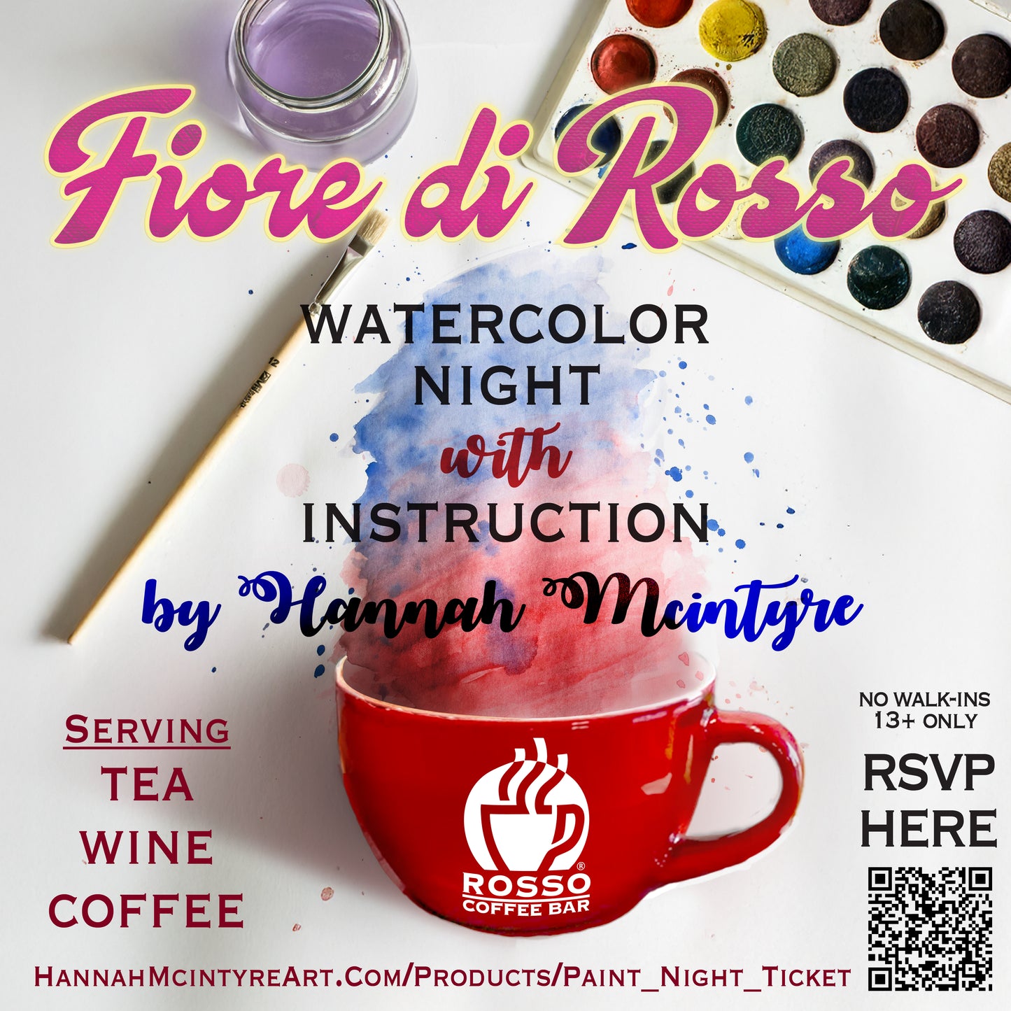 Fiore di Rosso | Paint Night Ticket